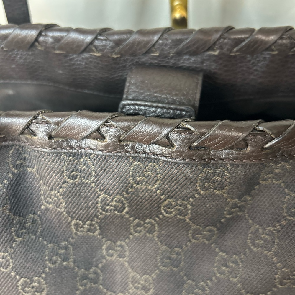 👜 Gucci Bamboo Tassel GG Canvas Tote Bag – Brown  SEE ADDITIONAL LISTING - Picture 2 of 16